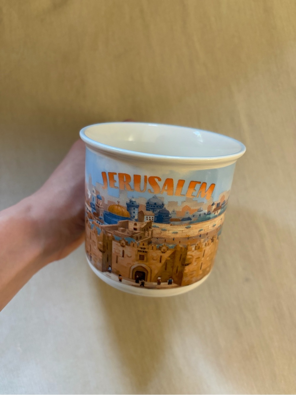 Jerusalem Souvenir Ceramic Mug with Cityscape